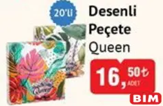 QUEEN DESENLİ PEÇETE 20'Lİ